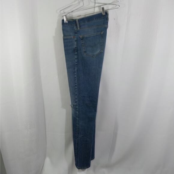 LEVI'S! STRAUSS BLUE DENIM CLASSIC 511 STRAIGHT LEG JEANS, DISTRESSED! SZ 34X34 - Picture 5 of 11